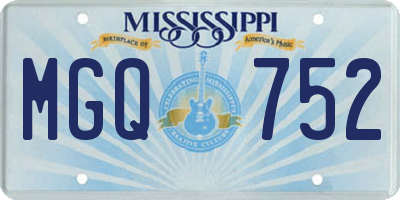 MS license plate MGQ752
