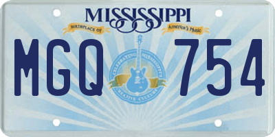 MS license plate MGQ754