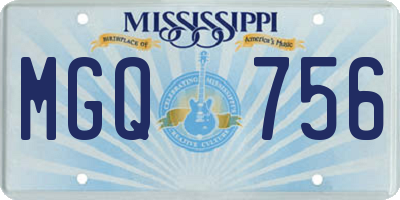 MS license plate MGQ756