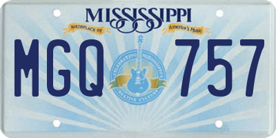 MS license plate MGQ757