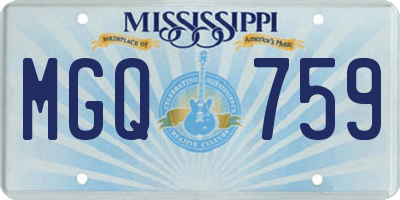 MS license plate MGQ759