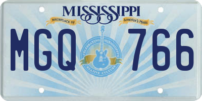 MS license plate MGQ766