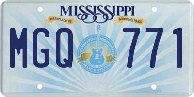 MS license plate MGQ771