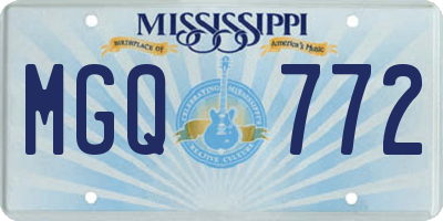 MS license plate MGQ772