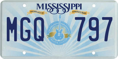 MS license plate MGQ797