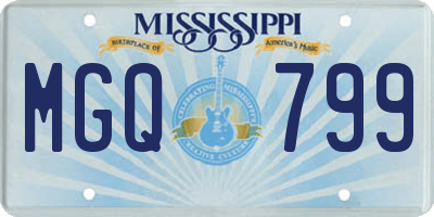 MS license plate MGQ799