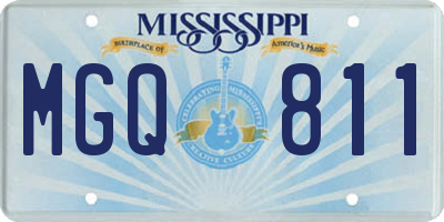 MS license plate MGQ811