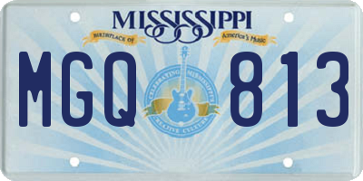 MS license plate MGQ813