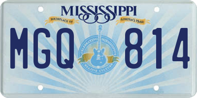 MS license plate MGQ814