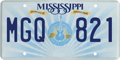 MS license plate MGQ821