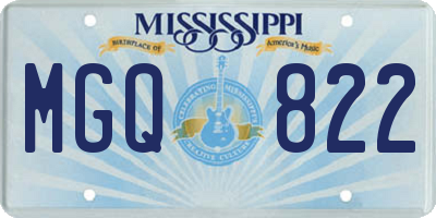MS license plate MGQ822