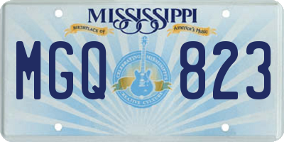 MS license plate MGQ823