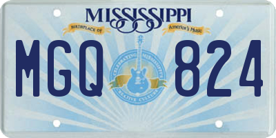 MS license plate MGQ824