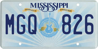 MS license plate MGQ826