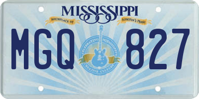 MS license plate MGQ827