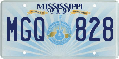 MS license plate MGQ828