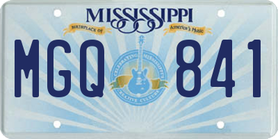 MS license plate MGQ841