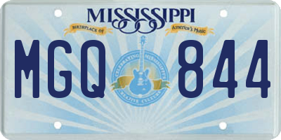 MS license plate MGQ844