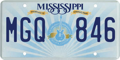 MS license plate MGQ846