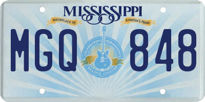 MS license plate MGQ848