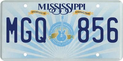 MS license plate MGQ856