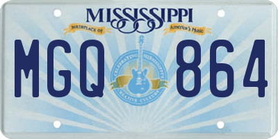 MS license plate MGQ864