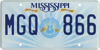 MS license plate MGQ866