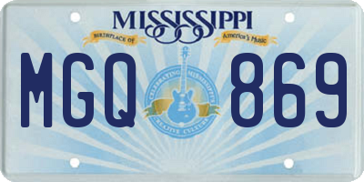 MS license plate MGQ869