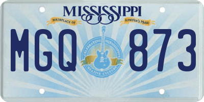MS license plate MGQ873