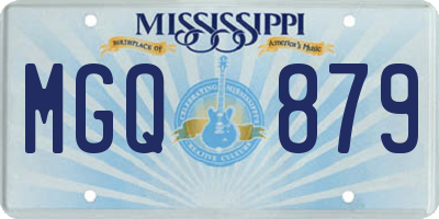 MS license plate MGQ879