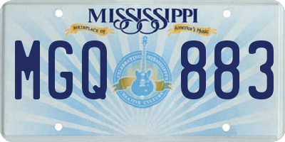 MS license plate MGQ883