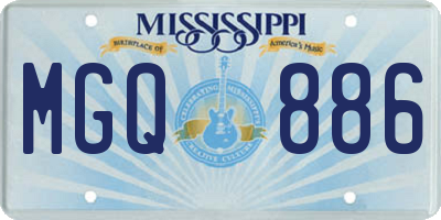 MS license plate MGQ886