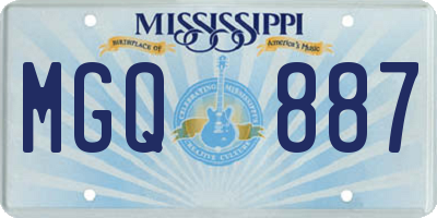 MS license plate MGQ887
