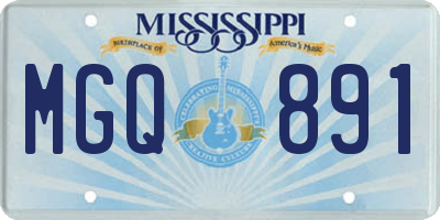 MS license plate MGQ891