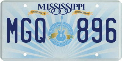 MS license plate MGQ896