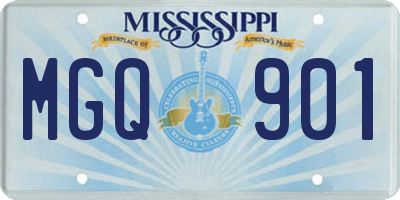 MS license plate MGQ901