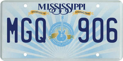 MS license plate MGQ906