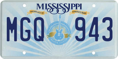 MS license plate MGQ943