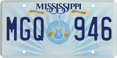 MS license plate MGQ946