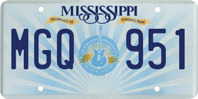 MS license plate MGQ951