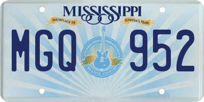 MS license plate MGQ952