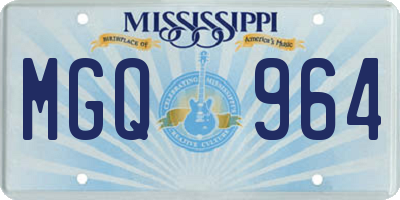 MS license plate MGQ964