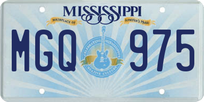 MS license plate MGQ975