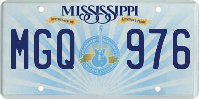 MS license plate MGQ976
