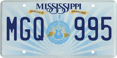 MS license plate MGQ995