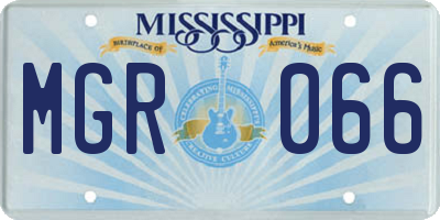 MS license plate MGR066