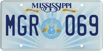 MS license plate MGR069
