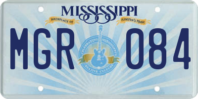 MS license plate MGR084