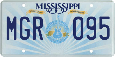 MS license plate MGR095
