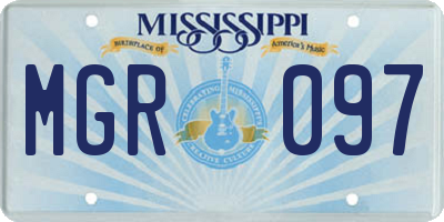 MS license plate MGR097